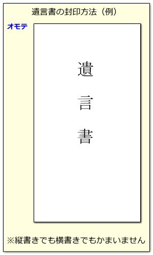 遺言書の封印表側