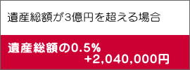 遺産総額が３億円を超える場合